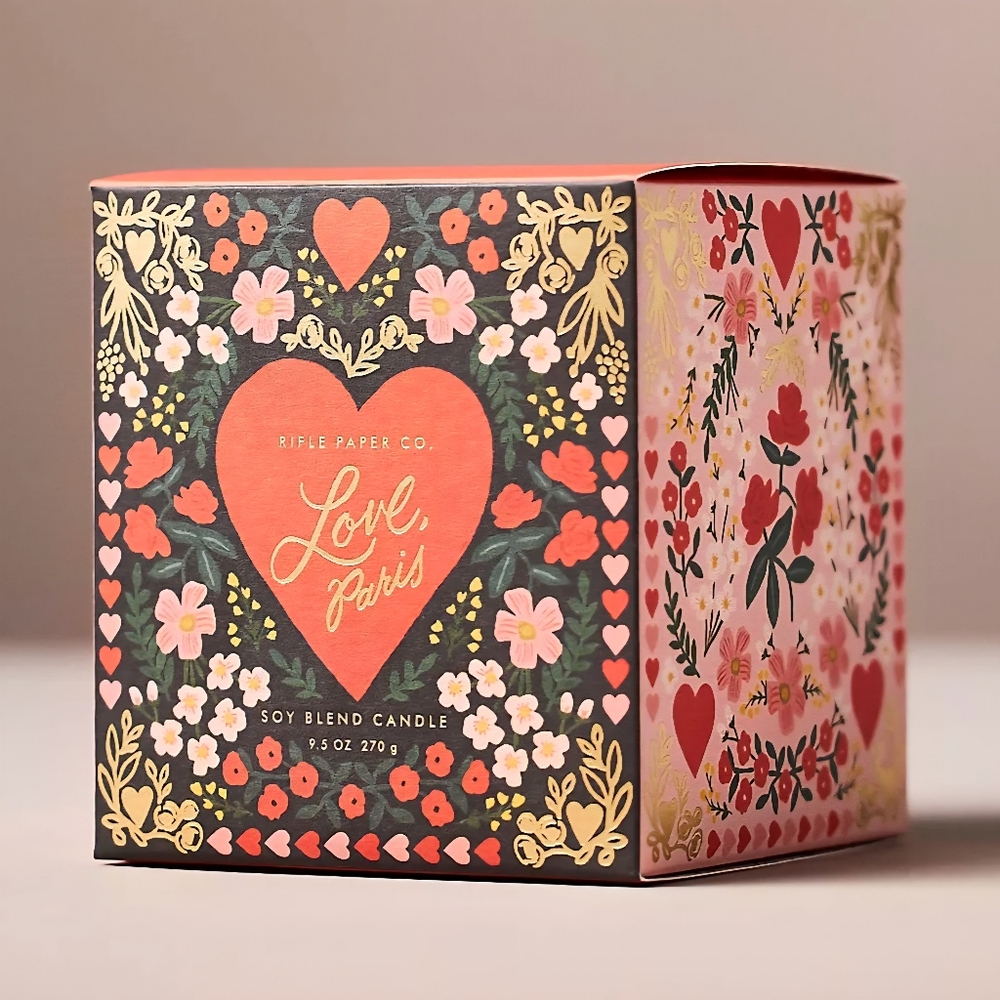 Anthropologie Rifle Paper Co. Love Paris Candle